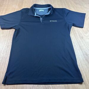 Columbia Omni-Wick Polo Mens Small Black Short Sleeve Shirt